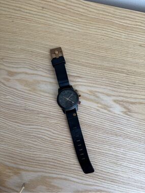 ELECTRIC Black Watch with Rose Gold Accents - Minimal Chronograph